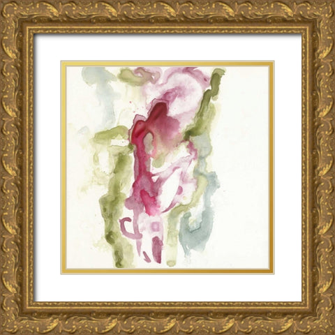 Minimalist Fuchsia II Gold Ornate Wood Framed Art Print with Double Matting by Goldberger, Jennifer