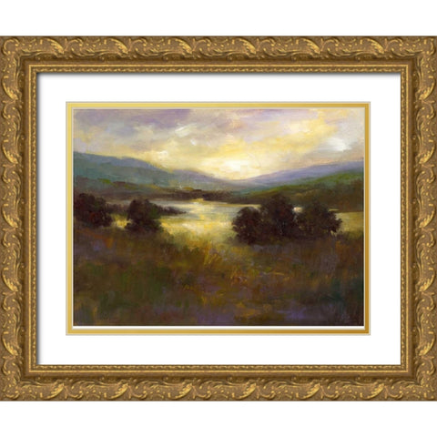 Beyond the Valley Gold Ornate Wood Framed Art Print with Double Matting by Finch, Sheila
