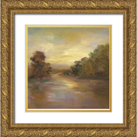 Waters Edge II Gold Ornate Wood Framed Art Print with Double Matting by Finch, Sheila