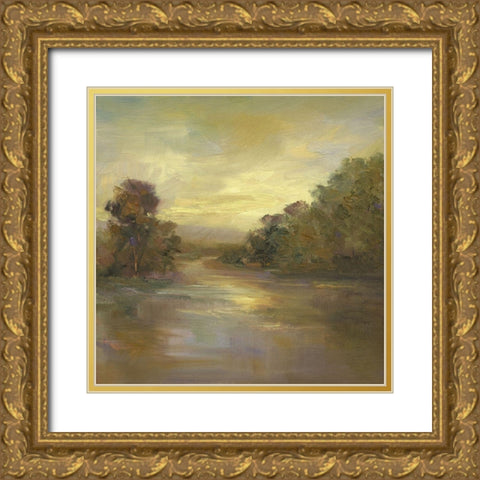 Waters Edge II Gold Ornate Wood Framed Art Print with Double Matting by Finch, Shiela