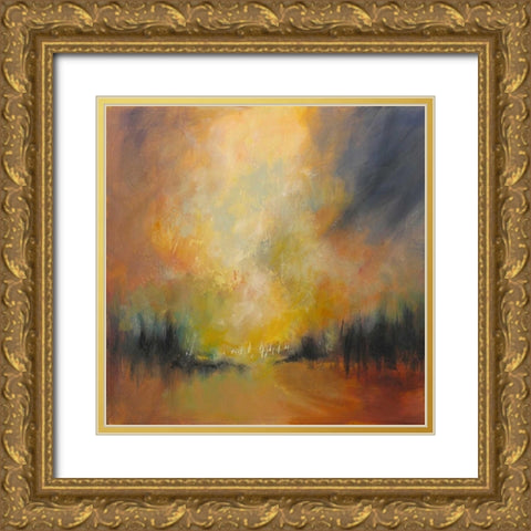 Evening Sails Gold Ornate Wood Framed Art Print with Double Matting by Doyle, Anne Farrall