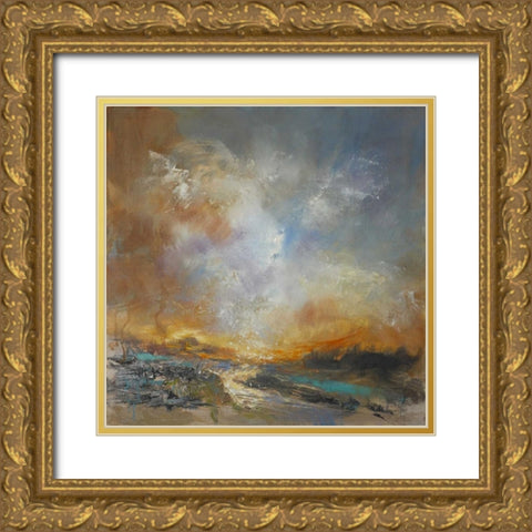 Liquid Gold Gold Ornate Wood Framed Art Print with Double Matting by Doyle, Anne Farrall
