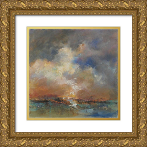 Sylvan Stream Gold Ornate Wood Framed Art Print with Double Matting by Doyle, Anne Farrall