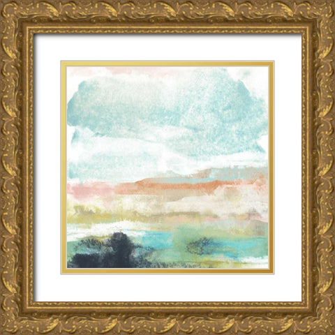 Mesa Vista I Gold Ornate Wood Framed Art Print with Double Matting by Vess, June Erica