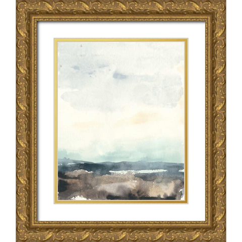 Tidal Horizon I Gold Ornate Wood Framed Art Print with Double Matting by Vess, June Erica