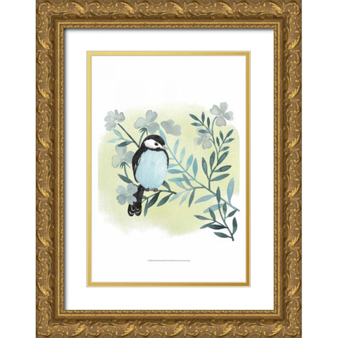 Feathered Friends III Gold Ornate Wood Framed Art Print with Double Matting by Popp, Grace