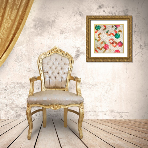 Geometric Color Shape VI Gold Ornate Wood Framed Art Print with Double Matting by Orlov, Irena
