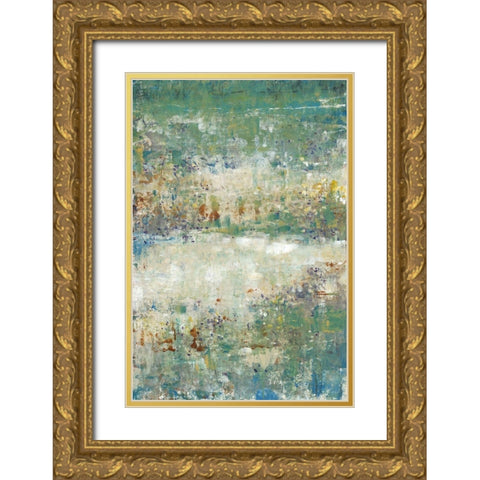 Custom Flower Path I (ASH) Gold Ornate Wood Framed Art Print with Double Matting by OToole, Tim