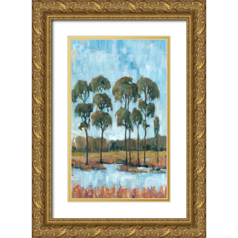 Trees in the Marsh I Gold Ornate Wood Framed Art Print with Double Matting by OToole, Tim