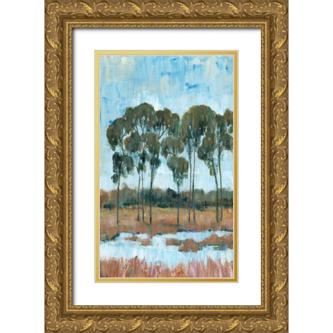 Trees in the Marsh II Gold Ornate Wood Framed Art Print with Double Matting by OToole, Tim