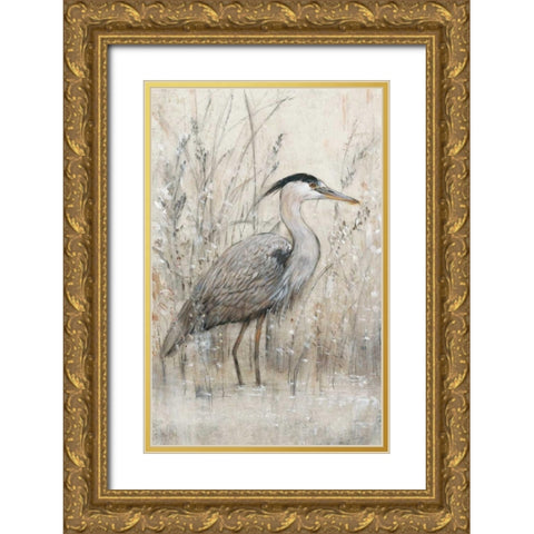 Hunt in Shallow Waters I Gold Ornate Wood Framed Art Print with Double Matting by OToole, Tim