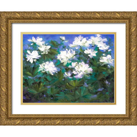 Spring Flowers Gold Ornate Wood Framed Art Print with Double Matting by Finch, Sheila