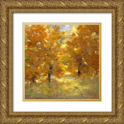 Cottonwoods Gold Ornate Wood Framed Art Print with Double Matting by Finch, Sheila