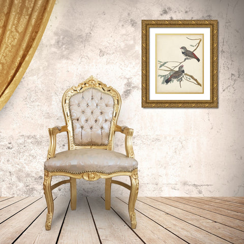 Graceful Birds I Gold Ornate Wood Framed Art Print with Double Matting by Vision Studio