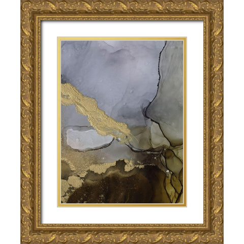 Amethyst and Umber II Gold Ornate Wood Framed Art Print with Double Matting by Borges, Victoria