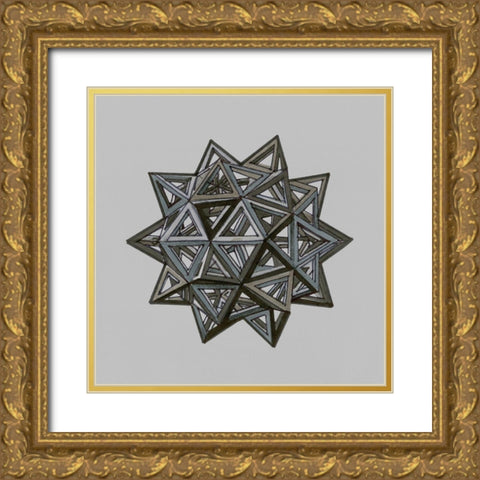 Equilateral Vertex I Gold Ornate Wood Framed Art Print with Double Matting by Stellar Design Studio