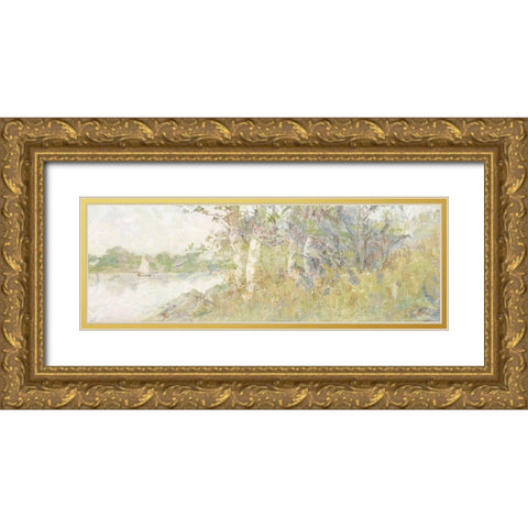 Impressions of Yesterday I Gold Ornate Wood Framed Art Print with Double Matting by Stellar Design Studio