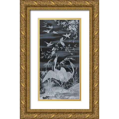 Nature Panel II Gold Ornate Wood Framed Art Print with Double Matting by Stellar Design Studio
