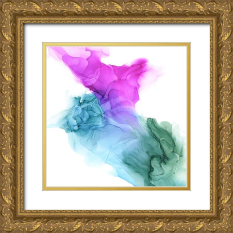 Vibrant Veil II Gold Ornate Wood Framed Art Print with Double Matting by Borges, Victoria