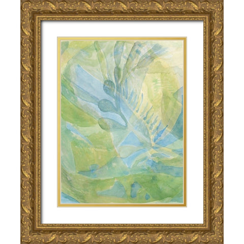 Sea Grass I Gold Ornate Wood Framed Art Print with Double Matting by Stellar Design Studio