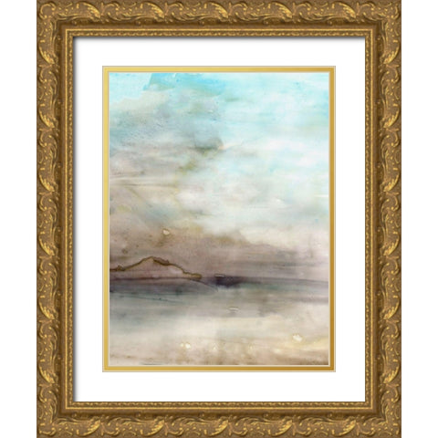 Desert Plane II Gold Ornate Wood Framed Art Print with Double Matting by Stellar Design Studio