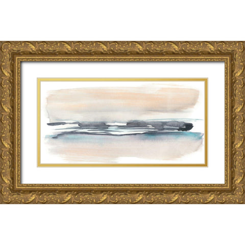 Wending Horizon I Gold Ornate Wood Framed Art Print with Double Matting by Goldberger, Jennifer