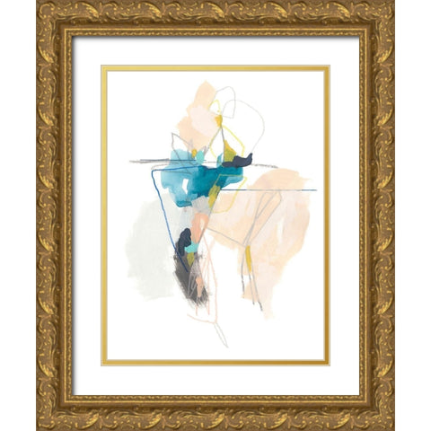 Static Energy I Gold Ornate Wood Framed Art Print with Double Matting by Vess, June Erica