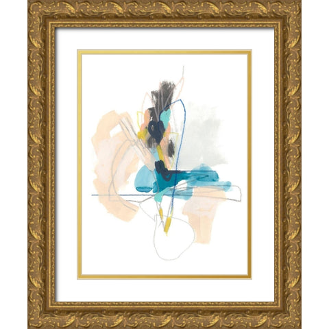 Static Energy II Gold Ornate Wood Framed Art Print with Double Matting by Vess, June Erica