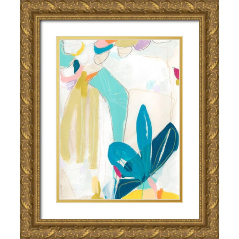 Mosaic Dream I Gold Ornate Wood Framed Art Print with Double Matting by Vess, June Erica