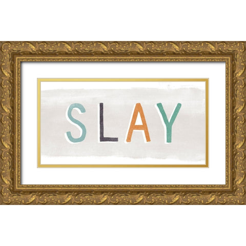 Hipster Sayings VIII Gold Ornate Wood Framed Art Print with Double Matting by Vess, June Erica