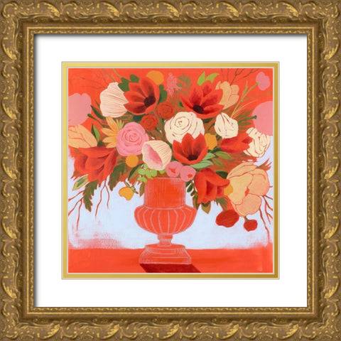 Blossoms on Fire I Gold Ornate Wood Framed Art Print with Double Matting by Popp, Grace