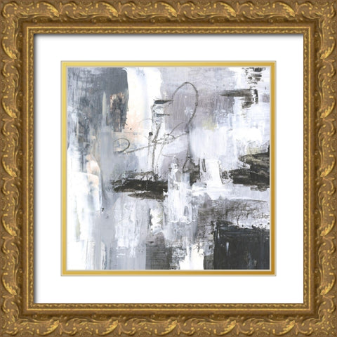 Cinder Composition I Gold Ornate Wood Framed Art Print with Double Matting by Borges, Victoria