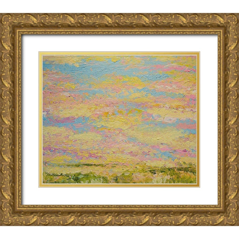 Sky Light Gold Ornate Wood Framed Art Print with Double Matting by Friedlander, Allan