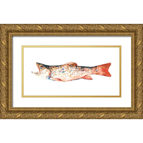 Freckled Trout I Gold Ornate Wood Framed Art Print with Double Matting by Scarvey, Emma