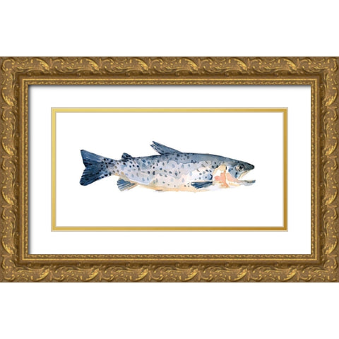 Freckled Trout IV Gold Ornate Wood Framed Art Print with Double Matting by Scarvey, Emma