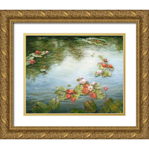 Tranquil Reflections I Gold Ornate Wood Framed Art Print with Double Matting by Kiggins, Debbie