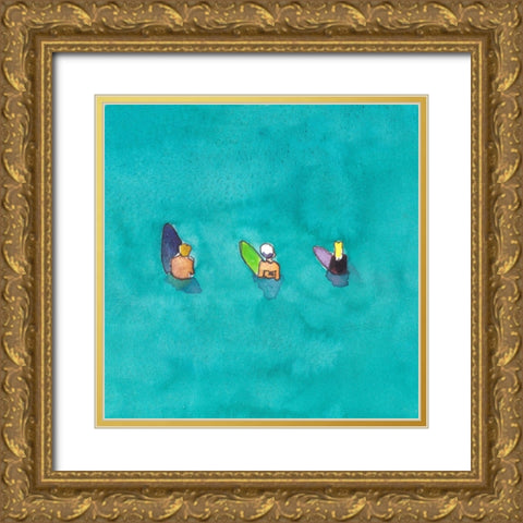 Beach Vibes II Gold Ornate Wood Framed Art Print with Double Matting by McCreery, Paul