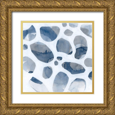 Lacuna I Gold Ornate Wood Framed Art Print with Double Matting by Popp, Grace