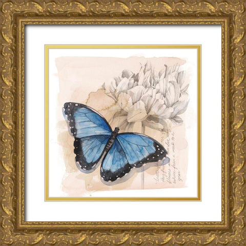 Shadow Box Butterfly II Gold Ornate Wood Framed Art Print with Double Matting by Popp, Grace