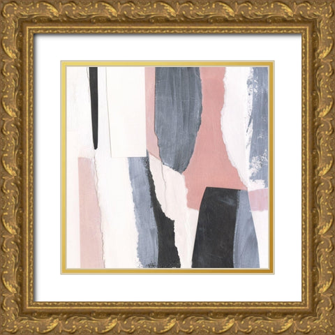 Blush and Onyx II Gold Ornate Wood Framed Art Print with Double Matting by Borges, Victoria