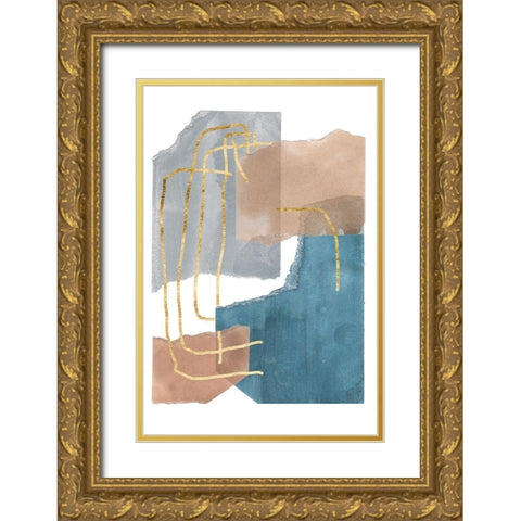 Matter Dissolving II Gold Ornate Wood Framed Art Print with Double Matting by Wang, Melissa