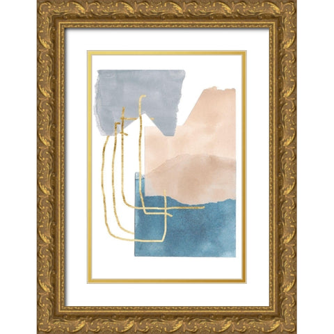 Matter Dissolving IV Gold Ornate Wood Framed Art Print with Double Matting by Wang, Melissa