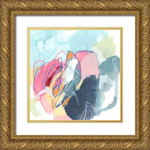 Chromatic Tangle I Gold Ornate Wood Framed Art Print with Double Matting by Vess, June Erica