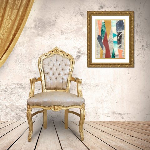 Color Edge II Gold Ornate Wood Framed Art Print with Double Matting by Goldberger, Jennifer
