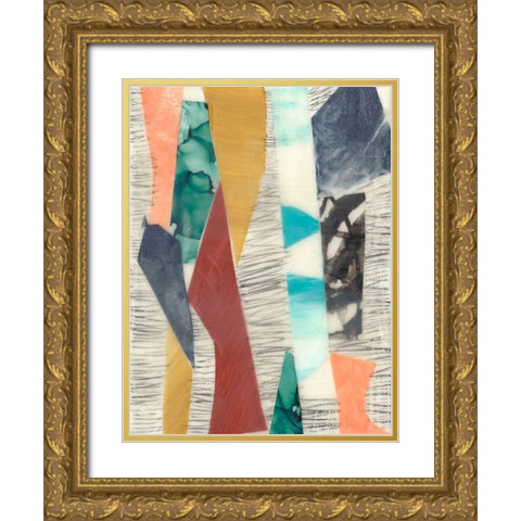 Color Edge II Gold Ornate Wood Framed Art Print with Double Matting by Goldberger, Jennifer
