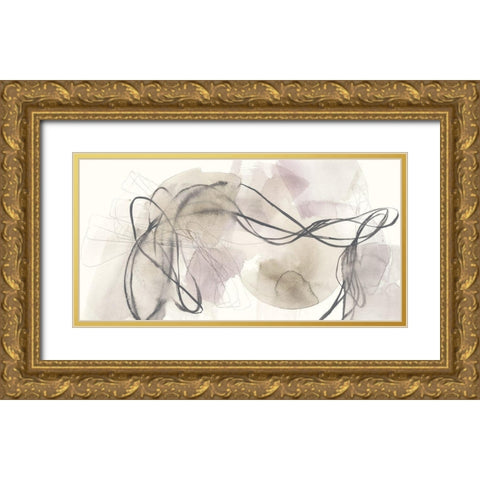 Umber Undulation II Gold Ornate Wood Framed Art Print with Double Matting by Goldberger, Jennifer