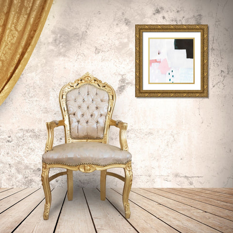 Wedge Dot II Gold Ornate Wood Framed Art Print with Double Matting by Borges, Victoria