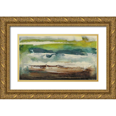 Tangent I Gold Ornate Wood Framed Art Print with Double Matting by Gordon, Sharon
