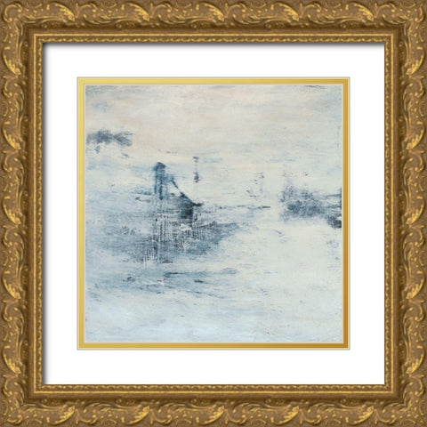 Fog Lifting V Gold Ornate Wood Framed Art Print with Double Matting by Gordon, Sharon