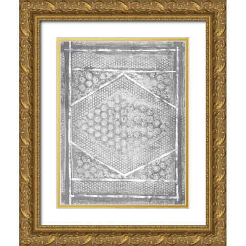 Neutral Aztec I Gold Ornate Wood Framed Art Print with Double Matting by Guthrie, Jenna